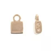 Cymbal Bead Endings - Terminale per Tila Beads 7.5x5 mm Piperi Dorato Rosa x1