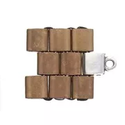 Cymbal Bead Endings - Terminale per Tila Beads 7.5x5 mm Piperi Dorato Rosa x1