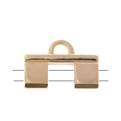 Cymbal - Terminale per Tila Beads 15x10 mm Piperi II Dorato Rosa x1