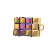 Cymbal - Terminale per Tila Beads 15x10 mm Piperi II Dorato Rosa x1