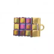 Cymbal - Terminale per Tila Beads 15x10 mm Piperi II Dorato Rosa x1