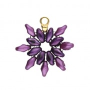 Cymbal Bead Endings - Terminale SuperDuo 3x5 mm Remata Dorato Rosa x1