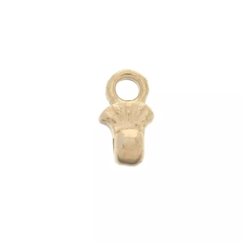 Cymbal - Terminale per Rocaille Miyuki 8/0 4x7 mm Pilos Dorato Rosa x1