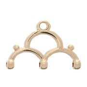 Cymbal - Terminale per tessitura Rocaille Miyuki 8/0 19 mm Lakos III Dorato Rosax1