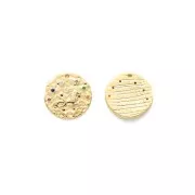 Ciondolo Zodiaco Capricorno ottone con Ossido di zirconio 15 mm - Dorato x1
