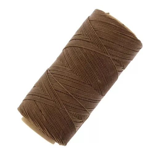 Bobina di filo cerato Linhasita per micro macramè 0,75 mm - Caramel Brown (362) x228m