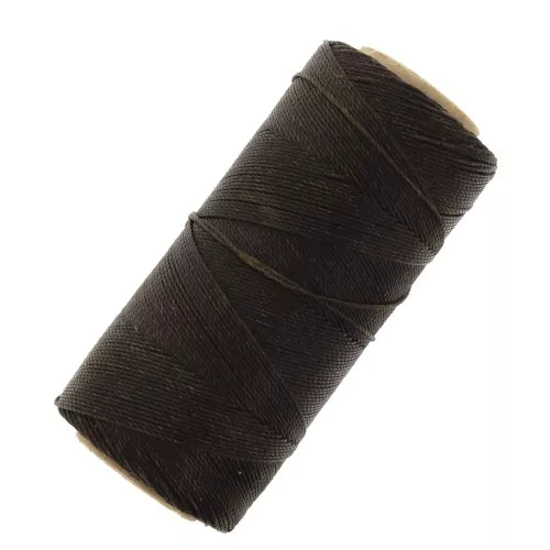 Bobina di filo cerato Linhasita per micro macramè 0,75 mm - Marrone scuro (205) x228m