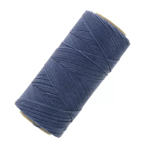 Bobina di filo cerato Linhasita per micro macramè 0,75 mm - Denim (1037) x228m