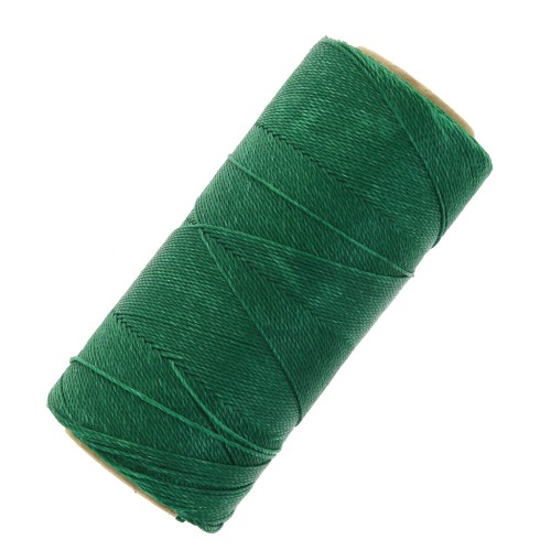Bobina di filo cerato Linhasita per micro macramè 0,75 mm - Verde scuro (87) x228m