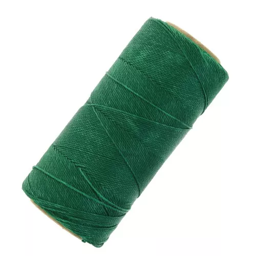Bobina di filo cerato Linhasita per micro macramè 0,75 mm - Verde scuro (87) x228m