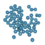 Rondelle di perle Heishi in ceramica 5.3x2.5 mm - Blu Azzurro mat x30|raw }}