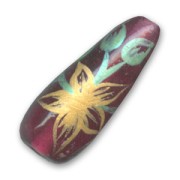 Pera motivo fiore mm. 35x14 Fucsia x1|raw }}