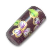 Tubo motivo fiore mm. 20x9 Medium Amethyst x1