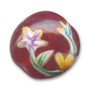 Bombata motivo fiore mm. 15 Red x1|raw }}