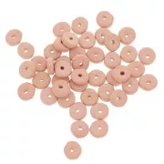 Perla in ceramica 6,5x2,3 mm - Tappetino rosa antico x30