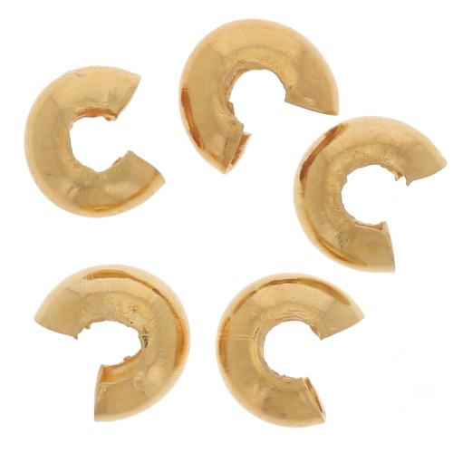 Coprischiaccini 3 mm - Placcato oro 3 micron x5