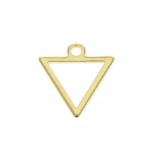 12 Ciondoli Placcati Oro 18K - Stili Cuore, Lacrima E Rettangolo Con Zirconite, Per Bracciali E Collane Fai Da Te