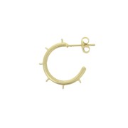 Orecchini per perline semi forate 20 mm - Dorato Satinato x2|raw }}