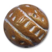 Tonda in argilla motivo mm. 12 Caramel x1|raw }}