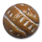 Tonda in argilla motivo mm. 12 Caramel x1