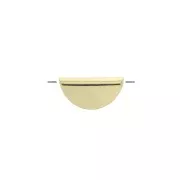Pulsante mezzaluna 12x6 mm per cordone 1 mm - Dorato x1