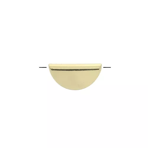 Pulsante mezzaluna 12x6 mm per cordone 1 mm - Dorato x1
