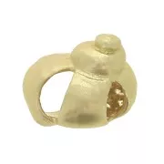 Pendente conchiglie 14x12 mm - Dorato satinato x1