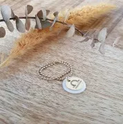 Ciondolo rotondo - segno dello zodiaco Cancro 10 mm en Gold filled x1