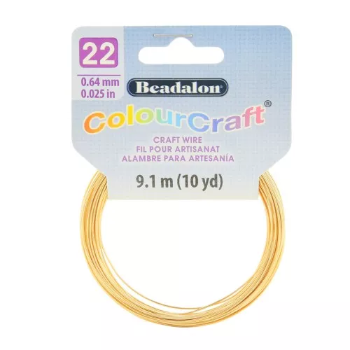 Filo di rame tondo ColourCraft Wire 0.64 mm - Dorato x9.1 m