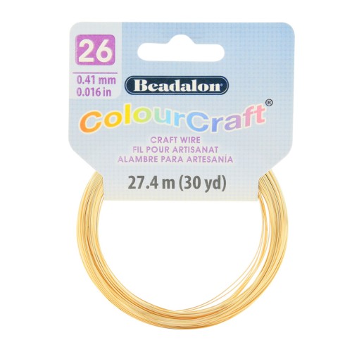 Filo di rame tondo ColourCraft Wire 0.41 mm - Dorato x27.4 m