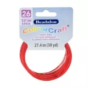 Filo di rame tondo ColourCraft Wire 0.41 mm - Rosso x27.4 m