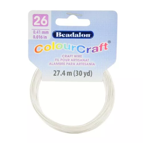 Filo di rame tondo ColourCraft Wire 0.41 mm - Argento Mat x27.4 m