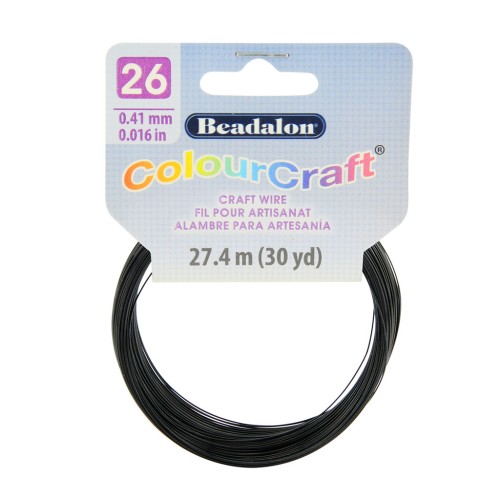 Filo di rame tondo ColourCraft Wire 0.41 mm - Nero x27.4 m