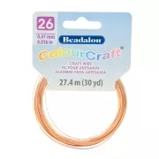 Filo di rame tondo ColourCraft Wire 0.41 mm anti-appannamento - Naturale x27.4 m