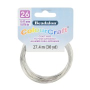 Filo di rame tondo ColourCraft Wire 0.41 mm - Argento x27.4 m