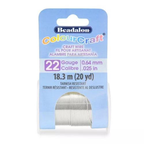 Filo di rame tondo ColourCraft Wire 0.64 mm - Argento anti-macchia x18.3 m