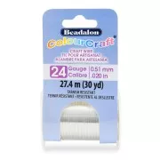 Filo di rame tondo ColourCraft Wire 0.51 mm - Argento anti-macchia x27.4 m