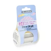 Filo di rame tondo ColourCraft Wire 0.51 mm - Argento anti-macchia x27.4 m