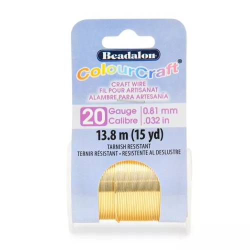 Filo di rame tondo ColourCraft Wire 0.81 mm - Dorato anti-macchia x13.8 m