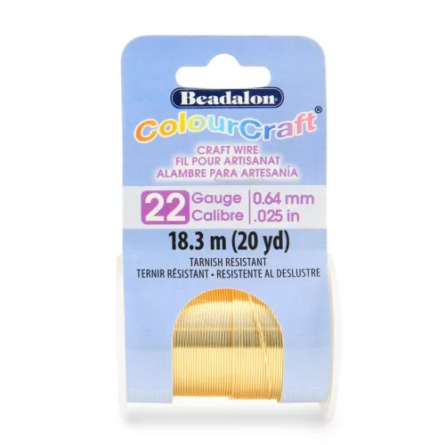 Filo di rame tondo ColourCraft Wire 0.64 mm - Dorato anti-macchia x18.3 m