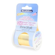 Filo di rame tondo ColourCraft Wire 0.51 mm - Dorato anti-macchia x27.4 m
