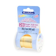 Filo di rame tondo ColourCraft Wire 0.32 mm - Dorato anti-macchia x36.5 m