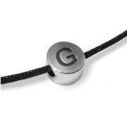 Perlina lettere dell'alfabeto rotondo in zamac 7 mm - G - Placcatura Argento Antico x1
