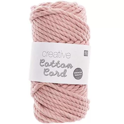 Bobina di corda in cotone per macramè 4 mm-Creative Cotton Cord-rosa cipria x 25m