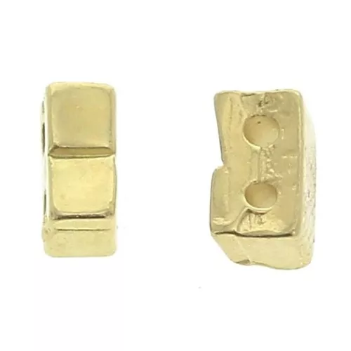 Cymbal Bead Substitute per Half Tila 5x2.3x2.7 mm Klouvas Dorato con oro fino x1