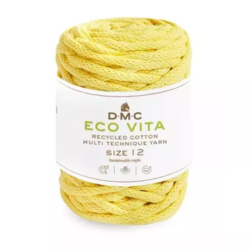 Bobina di corda 4mm cotone riciclato per macramè - DMC Eco Vita 12 - Vaniglia x55m