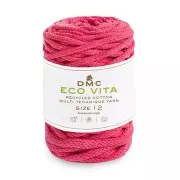 Bobina di corda 4mm cotone riciclato per macramè - DMC Eco Vita 12 - Fuchsia x55m
