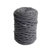 Bobina di corda 4mm cotone riciclato per macramè - DMC Eco Vita 12 - Grigio x55m