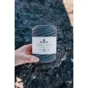 Bobina di corda 4mm cotone riciclato per macramè - DMC Eco Vita 12 - Grigio x55m