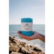 Bobina di corda 4mm cotone riciclato per macramè - DMC Eco Vita 12 - Turchese x55m